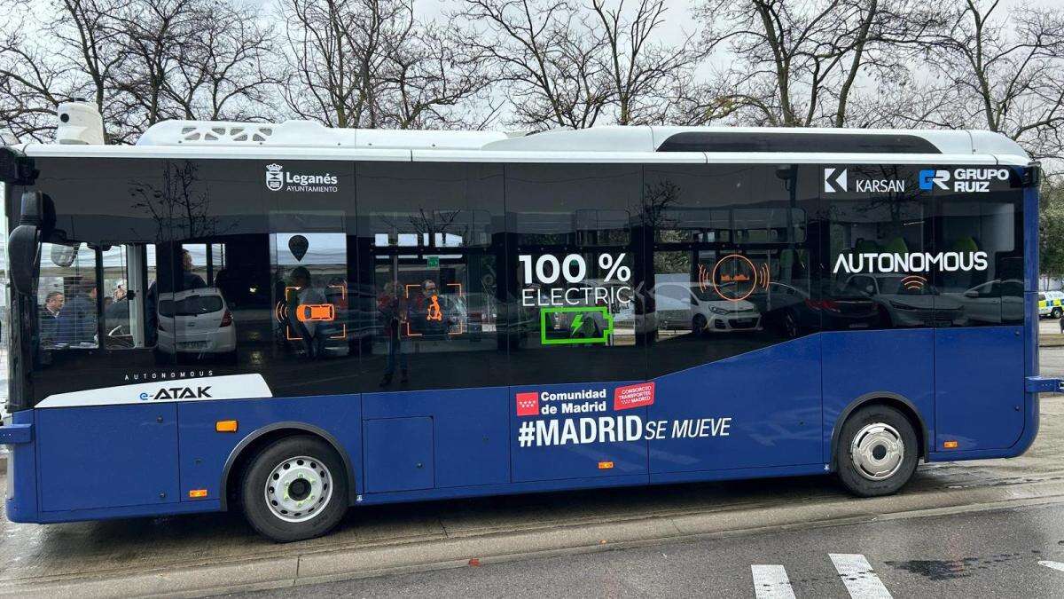 Madrid prueba en Leganés un proyecto piloto de autobús sin conductor durante cinco días