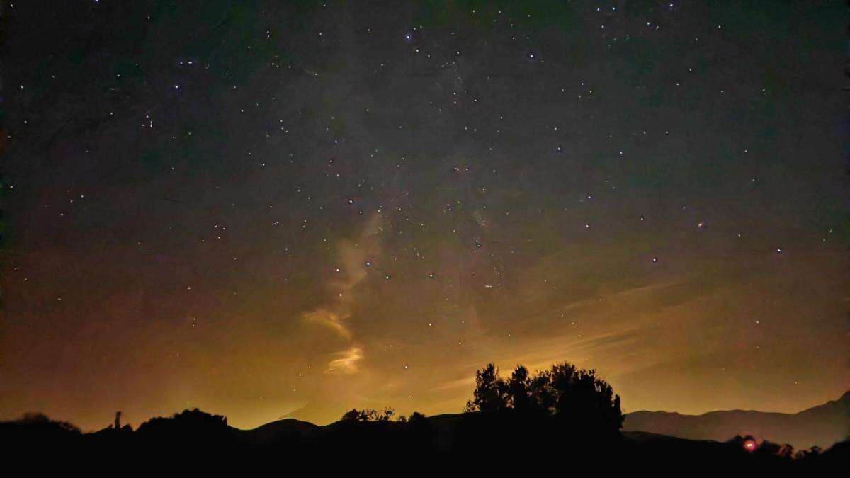 Noche de cometa, Venus y Via Láctea