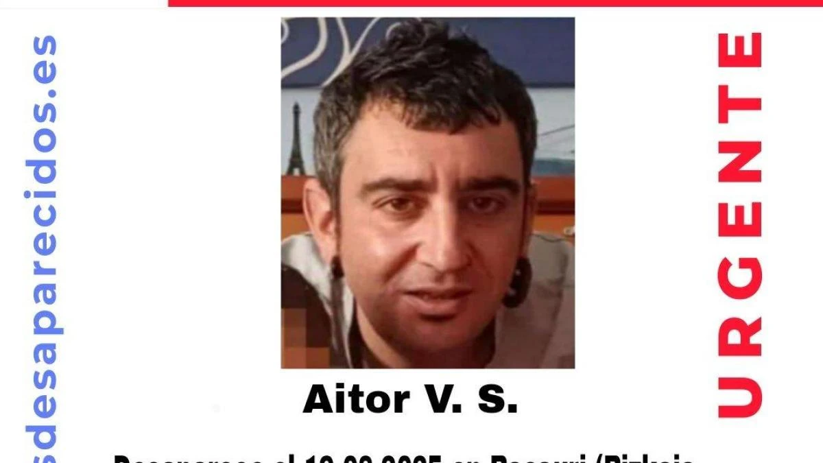 En paradero desconocido Aitor V. S., un hombre de 44 años desaparecido en Bizkaia