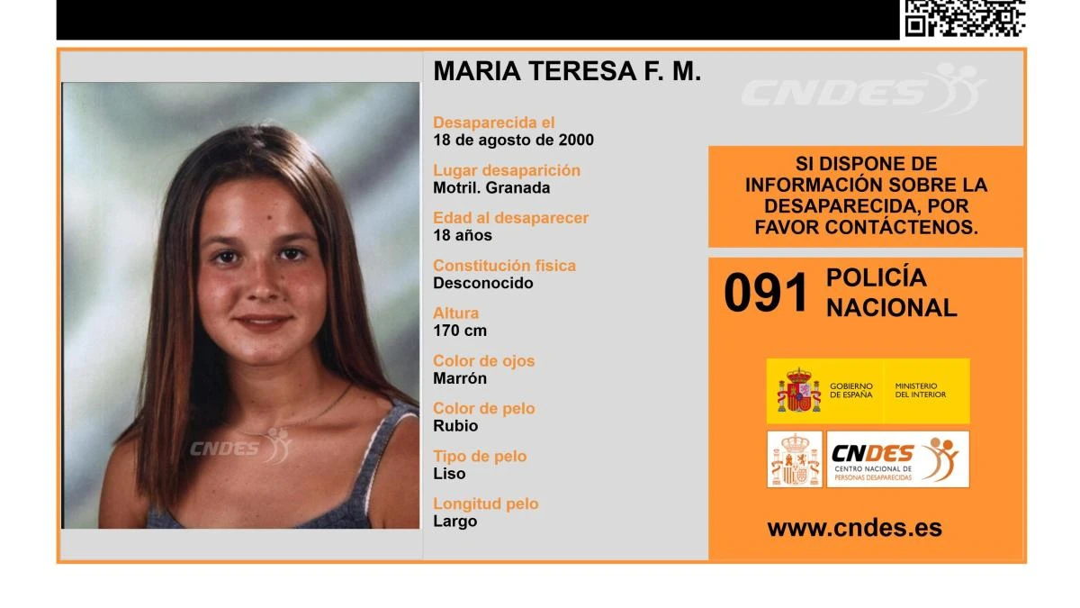 En paradero desconocido María Teresa F. M., una joven de 18 años desaparecida en Granada