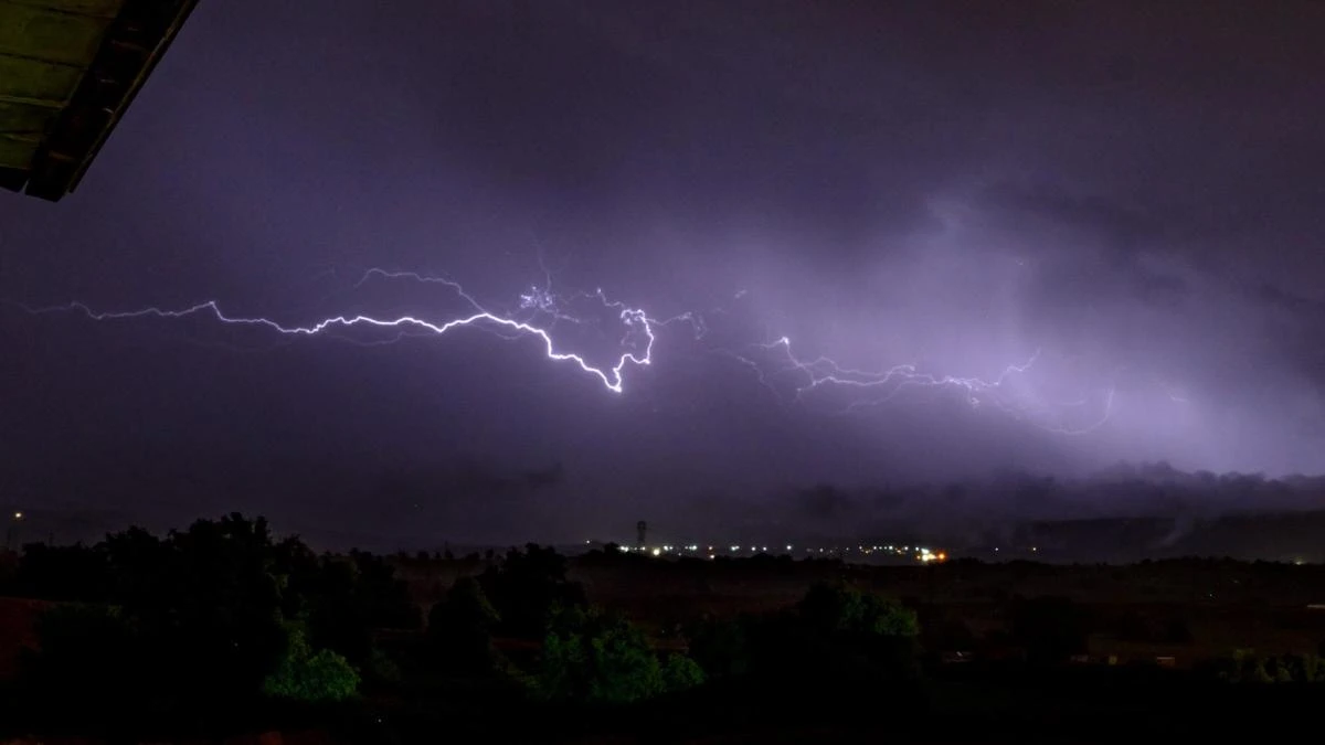 Noche de tormenta típica de la primavera