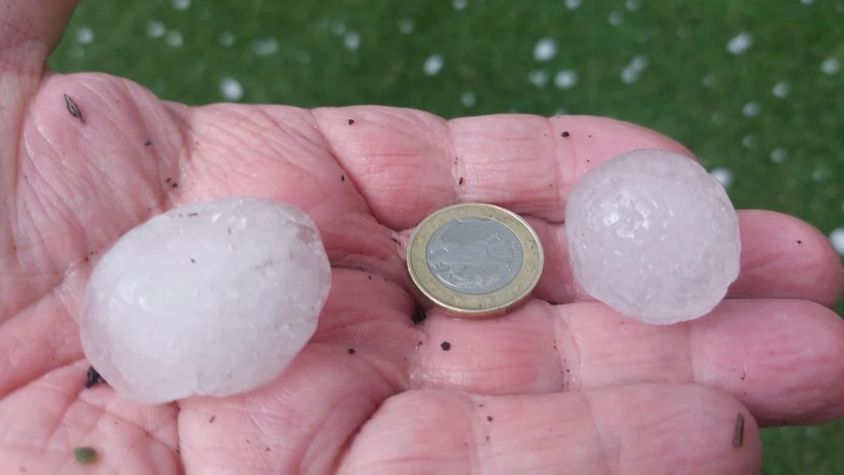 Granizo más grande que las monedas
