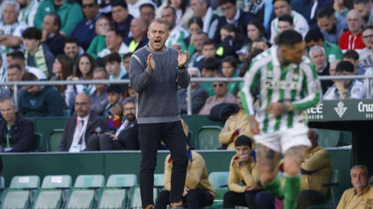 Hansi Flick, sancionado con dos partidos tras su expulsión contra el Betis