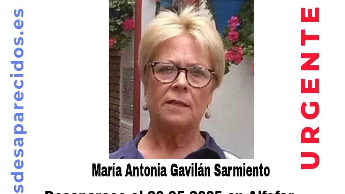 En paradero desconocido María Antonia Gavilán Sarmiento, una mujer de 72 años en situación de alta vulnerabilidad desaparecida en València