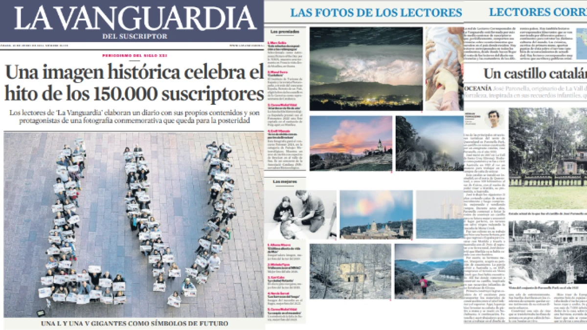 'La Vanguardia del suscriptor', un diario elaborado solo con contenidos de los lectores