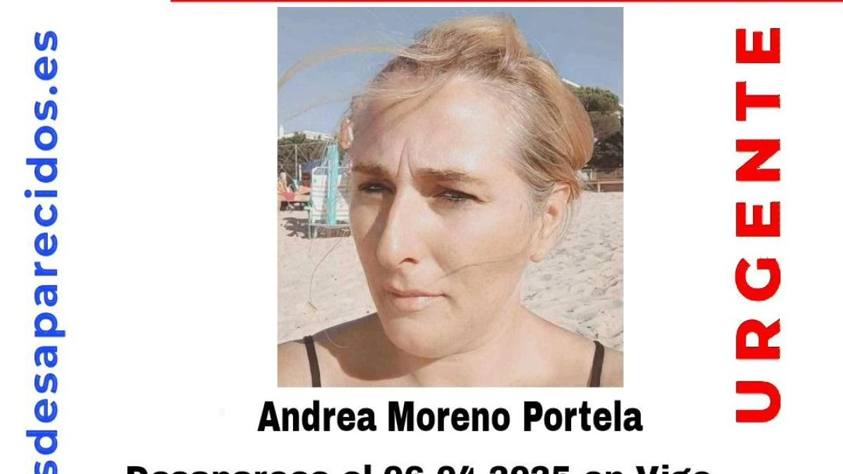 Sin pistas sobre el paradero de Andrea Moreno Portela, una mujer de 41 años desaparecida en Vigo