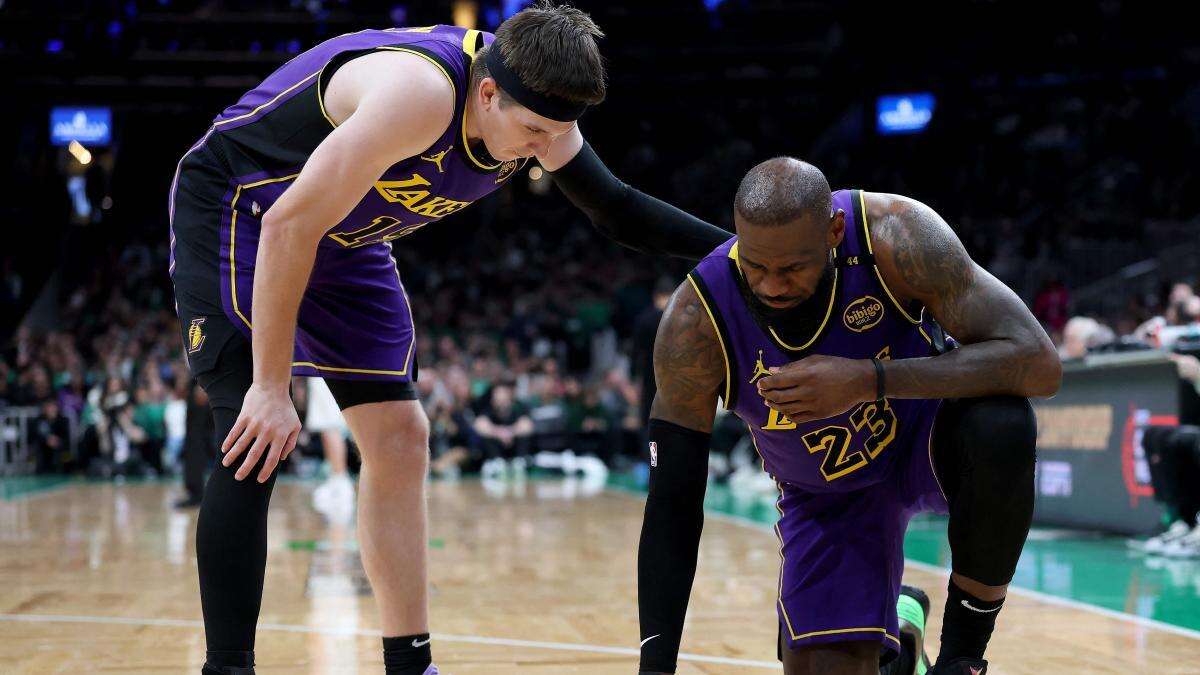 Los Lakers se estampan en Boston: fin a la racha y lesión de LeBron James