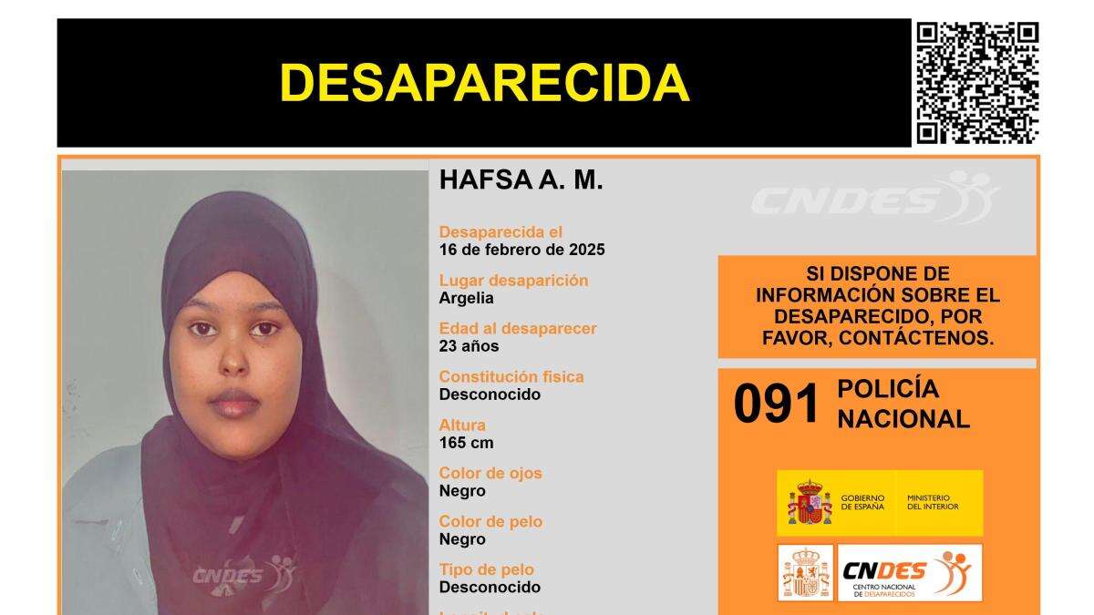 Sin pistas sobre el paradero de Hafsa A. M., una joven de 23 años desaparecida en Argelia