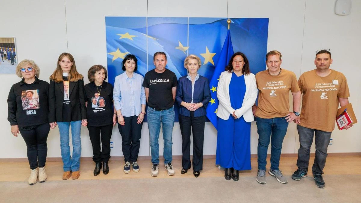 Von der Leyen recibe en Bruselas a afectados y familiares de las víctimas de la dana de Valencia