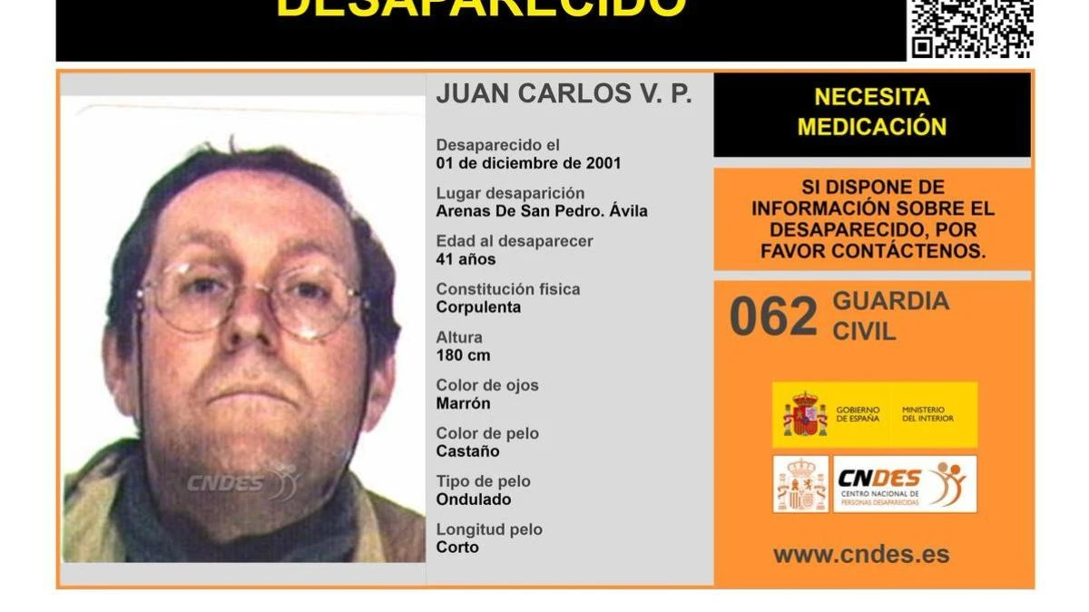 Activada una alerta para encontrar a Juan Carlos V. P., un hombre de 41 años desaparecido en Ávila