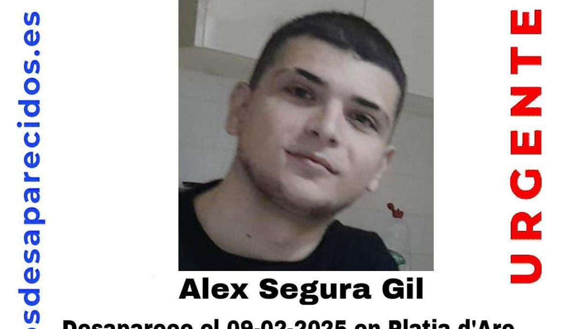 Sin rastro de Alex Segura Gil, el joven de 23 años desaparecido en Girona