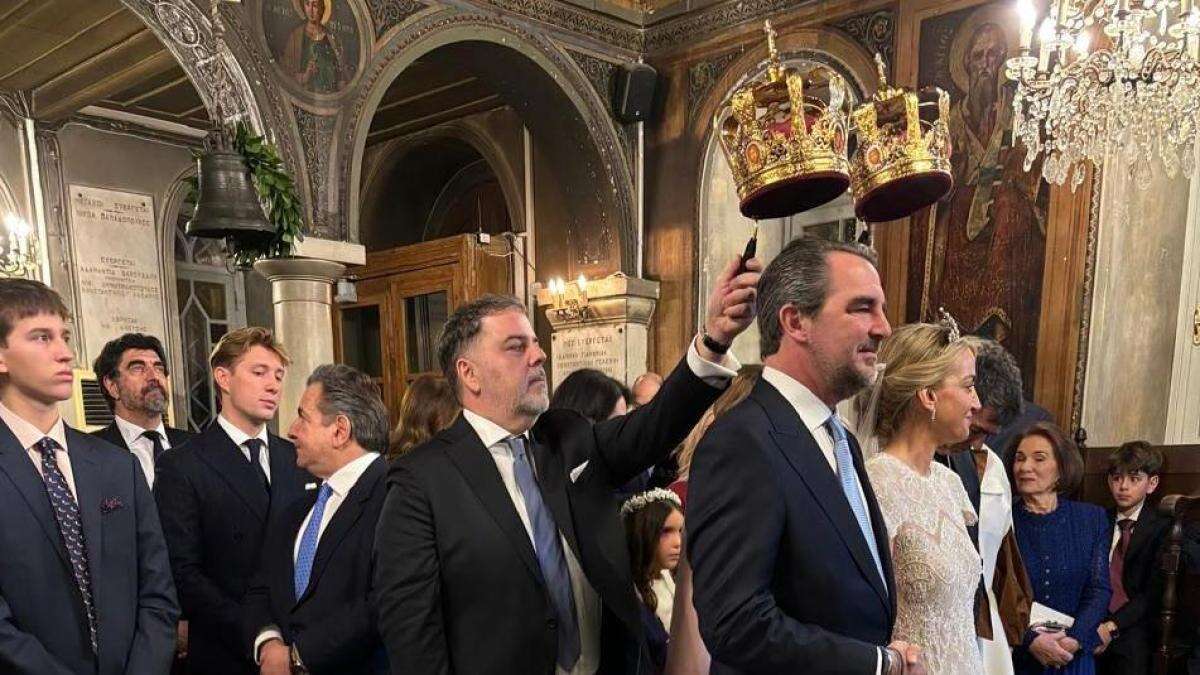 Las imágenes no vistas de la boda de Nicolás de Grecia y Chrysi Vardinogiannis