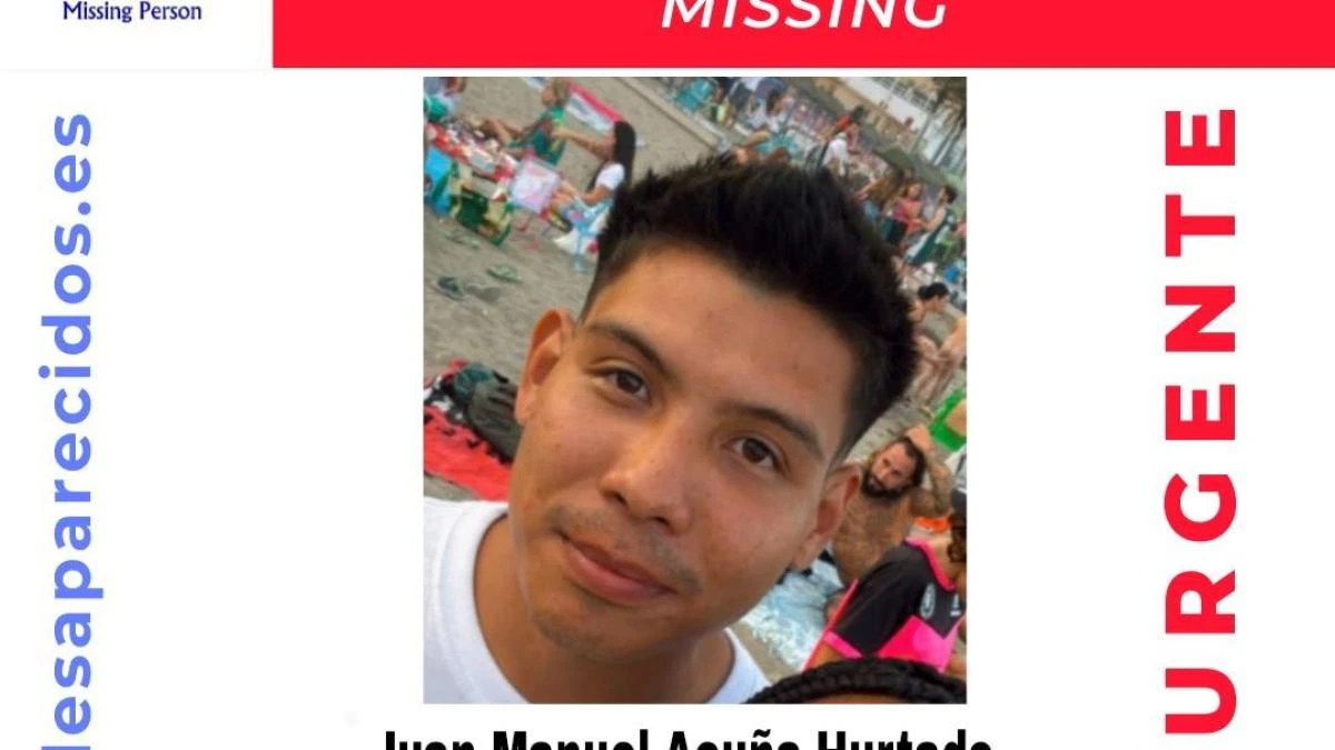 En paradero desconocido Juan Manuel Acuña Hurtado, un joven de 26 años desaparecido en Málaga