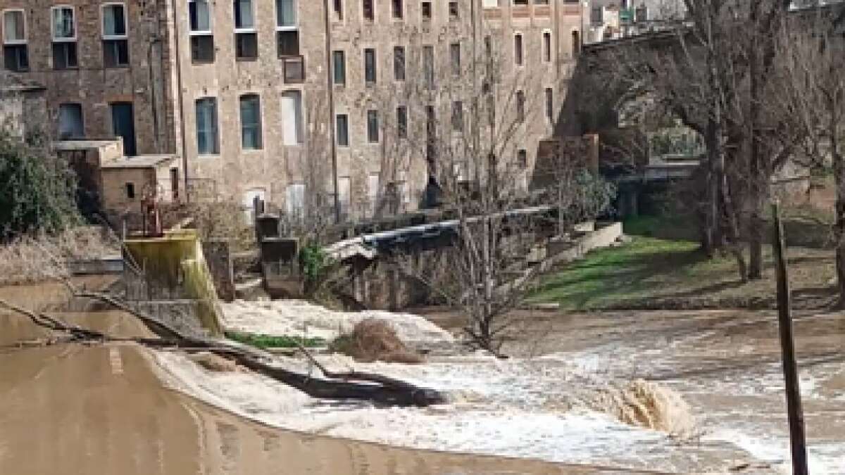 Crecida del río Llobregat gracias a la lluvia