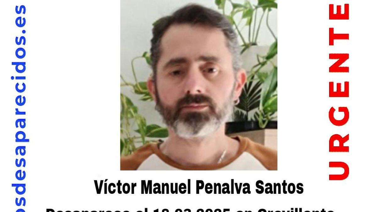 Alerta para encontrar a Víctor Manuel Penalva, un hombre de 49 años desaparecido en Alicante