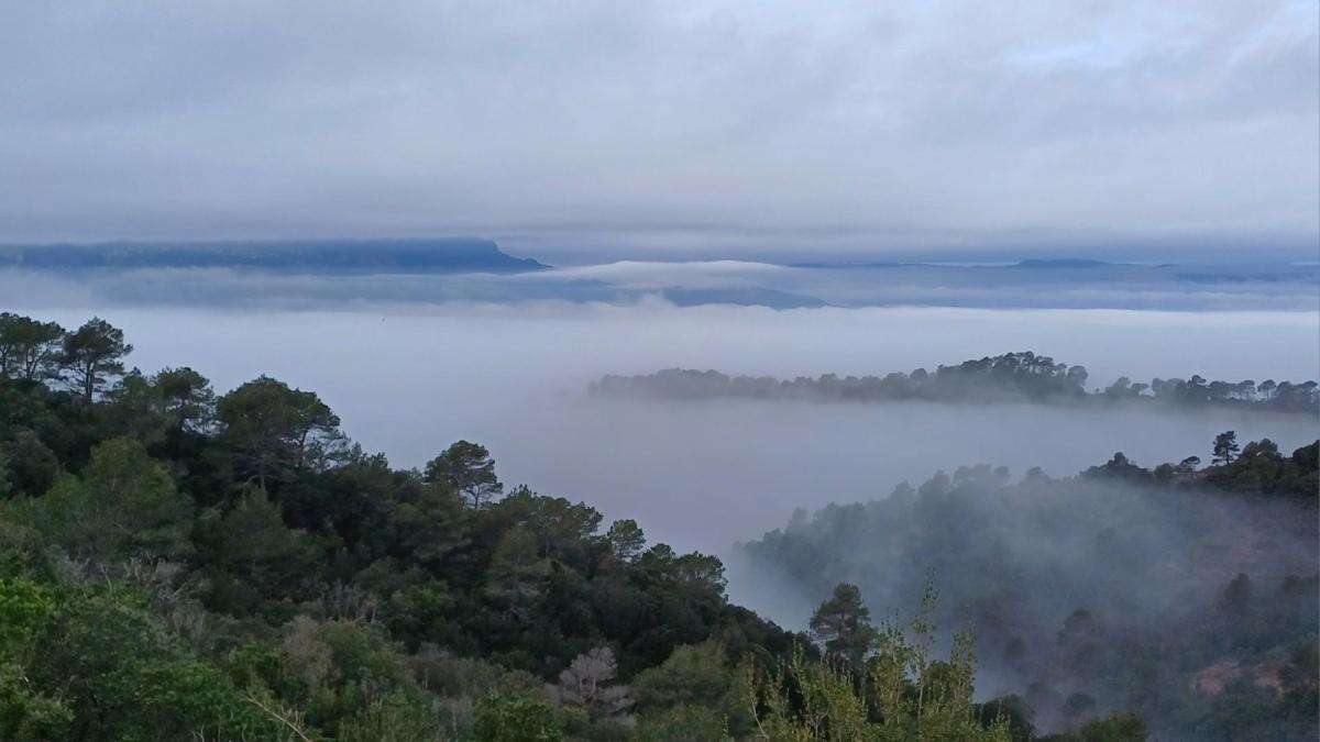 Montserrat desaparece entre la niebla