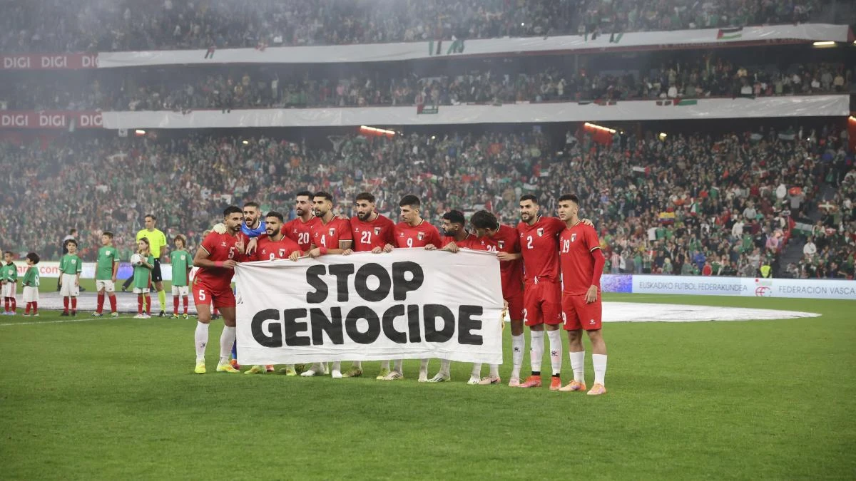 Más de 50.000 personas llenan el San Mamés en un partido solidario pro Palestina