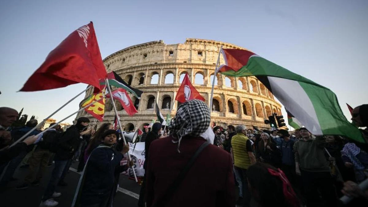 Italia se paraliza por Gaza con una huelga general y protestas contra Meloni