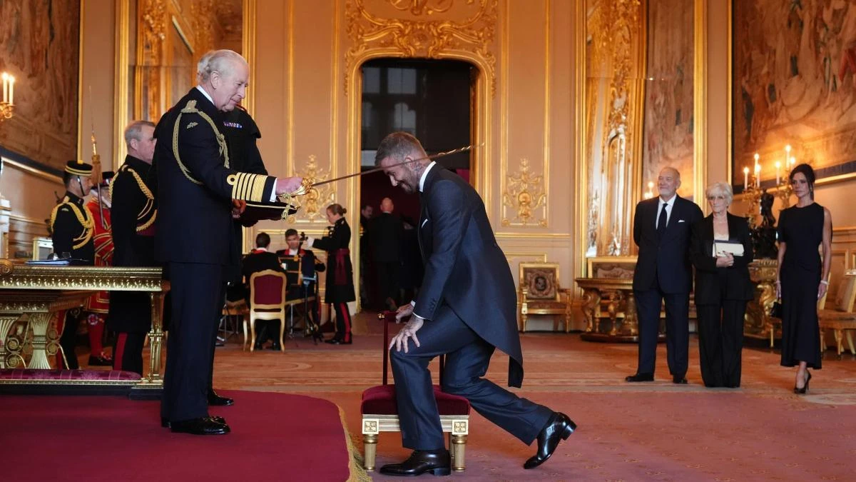 David Beckham, nombrado caballero por el rey Carlos III