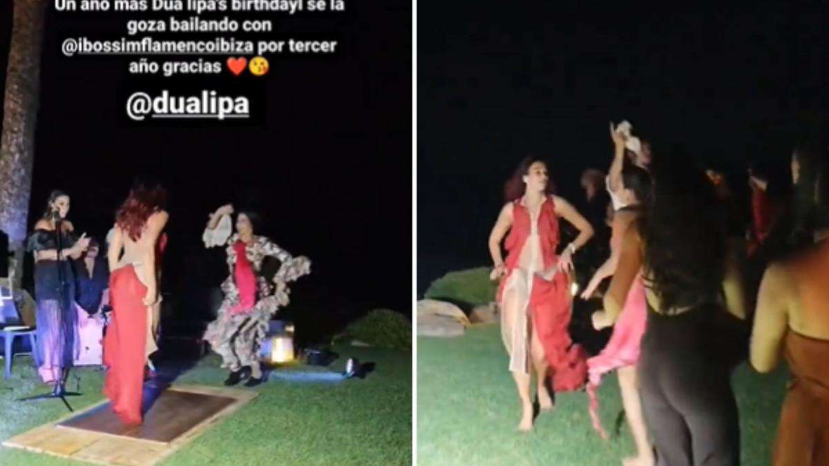 Dua Lipa se divierte en Ibiza al ritmo del flamenco