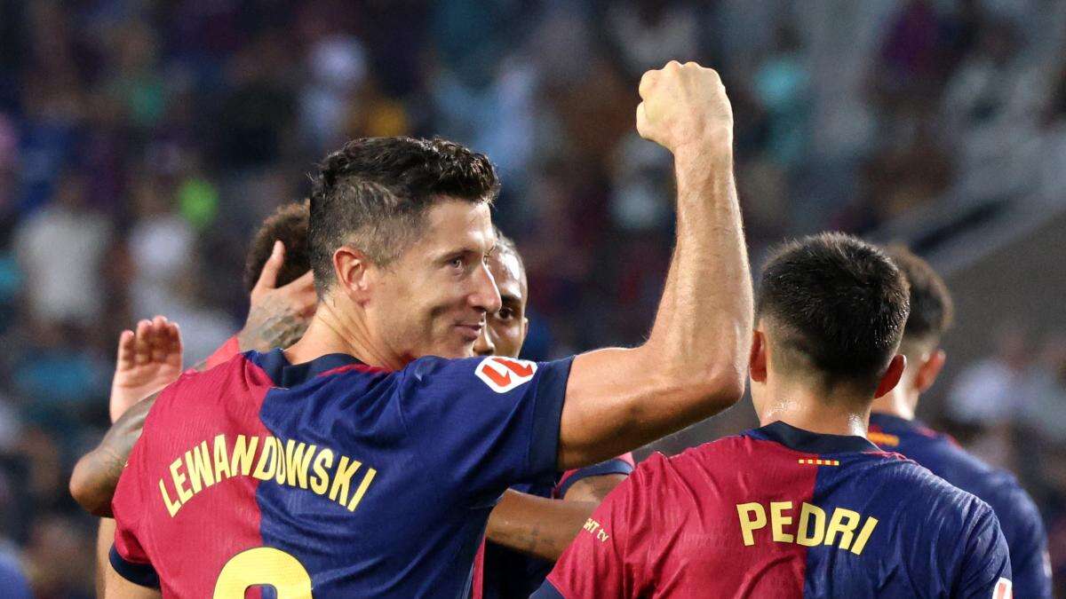 Un Barça intenso desborda al Athletic gracias a Lamine Yamal y Lewandowski