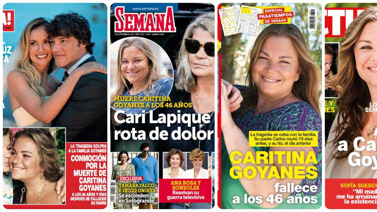 La boda de Jordi Cruz y la muerte de Caritina Goyanes protagonizan las portadas