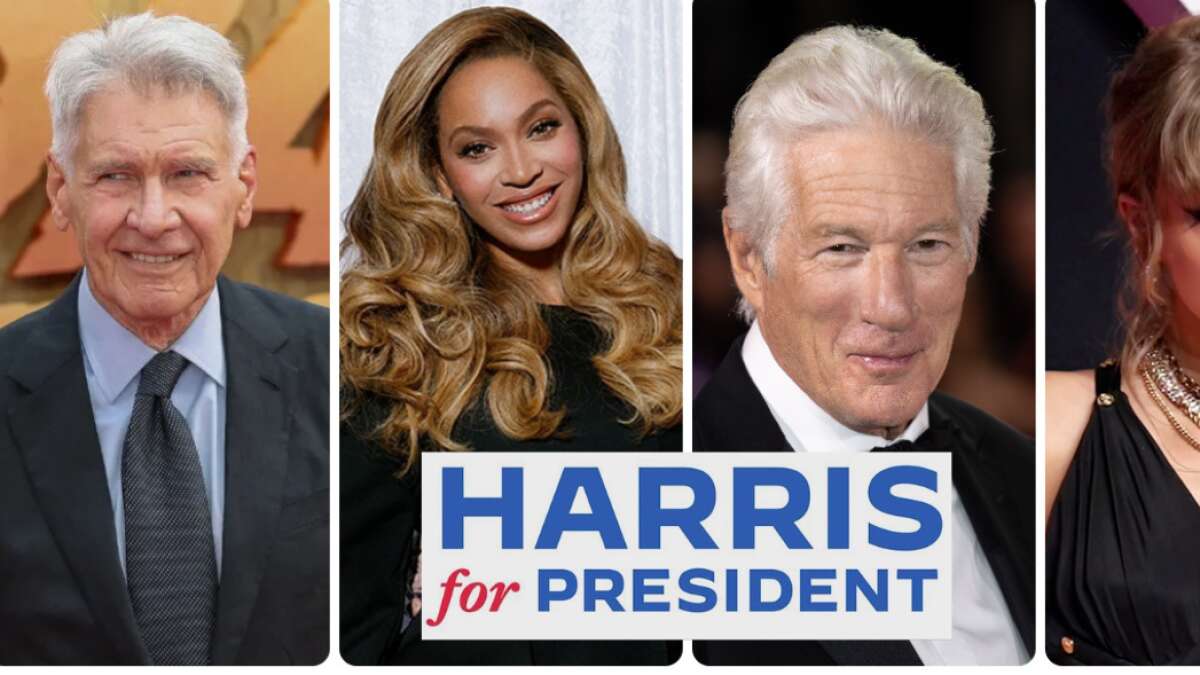 Kamala Harris: de Harrison Ford a Taylor Swift, el cine y la música están con ella