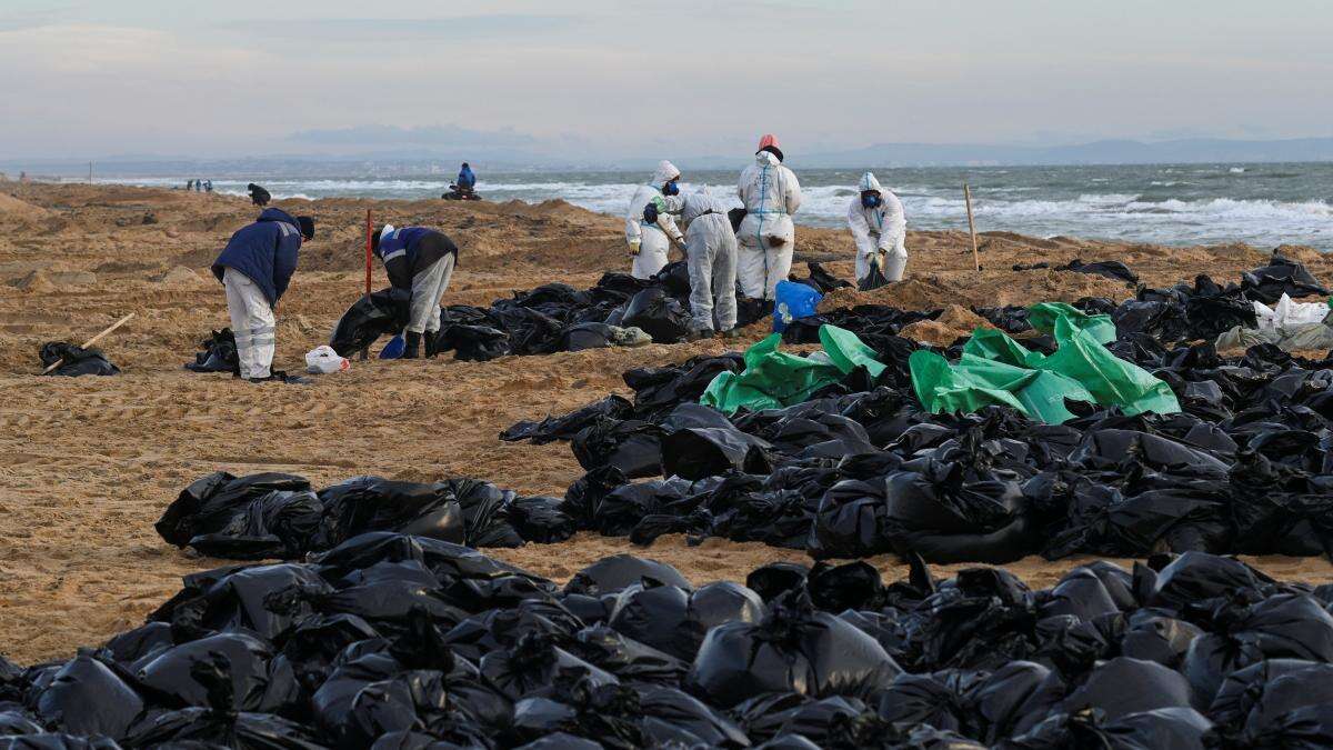 El vertido de Kerch podría contaminar 200.000 toneladas de suelo en la costa rusa