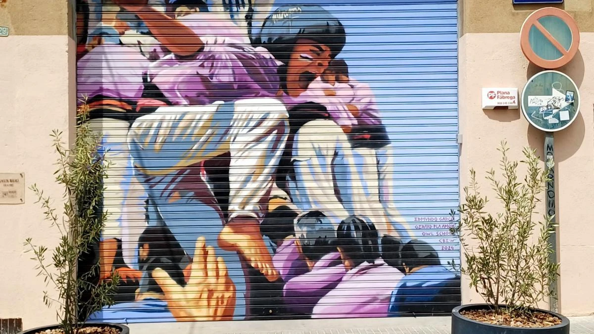 El mural de los Minyons de Terrassa