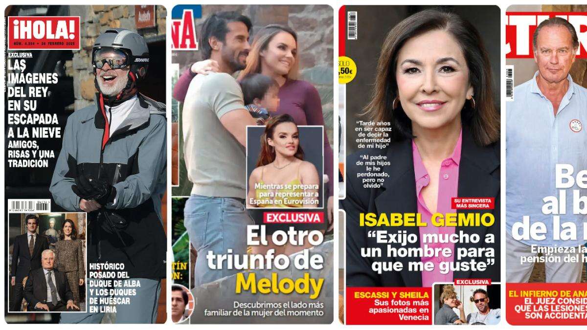 El rey Felipe, Isabel Gemio, Melody y Bertín Osborne protagonizan las portadas