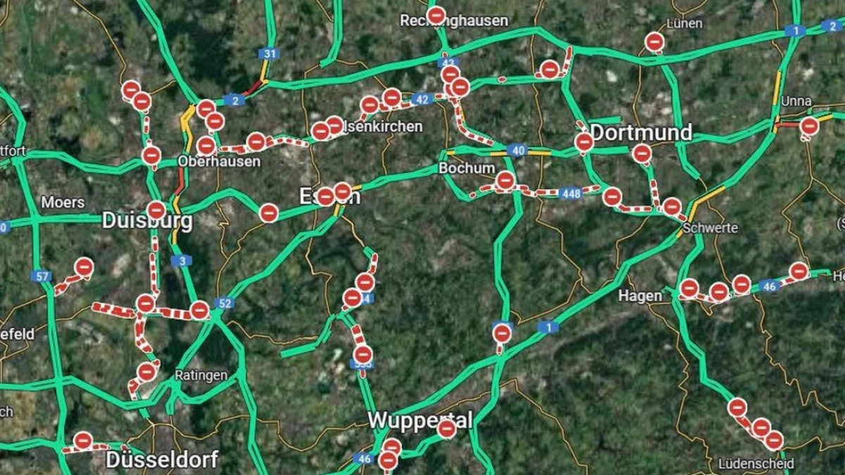 Google Maps muestra cortes inexistentes en las autopistas alemanas y lleva al caos circulatorio