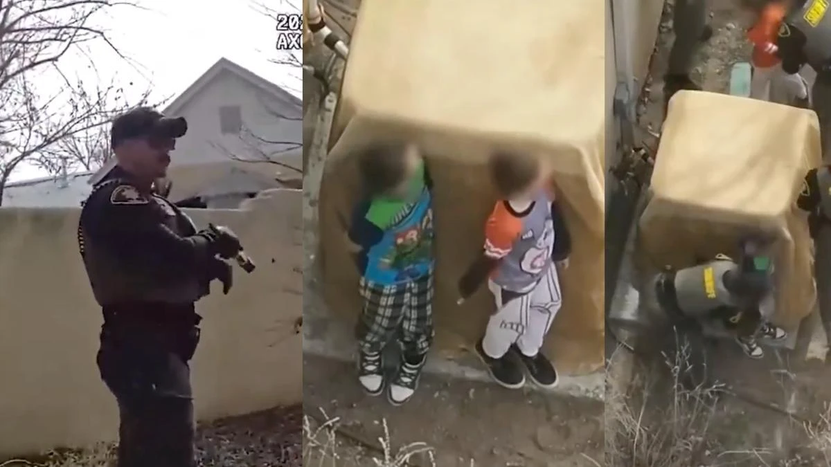 Una escena de máxima tensión: la policía dispara a dos niños, de 7 y 9 años, porque se niegan a soltar un arma