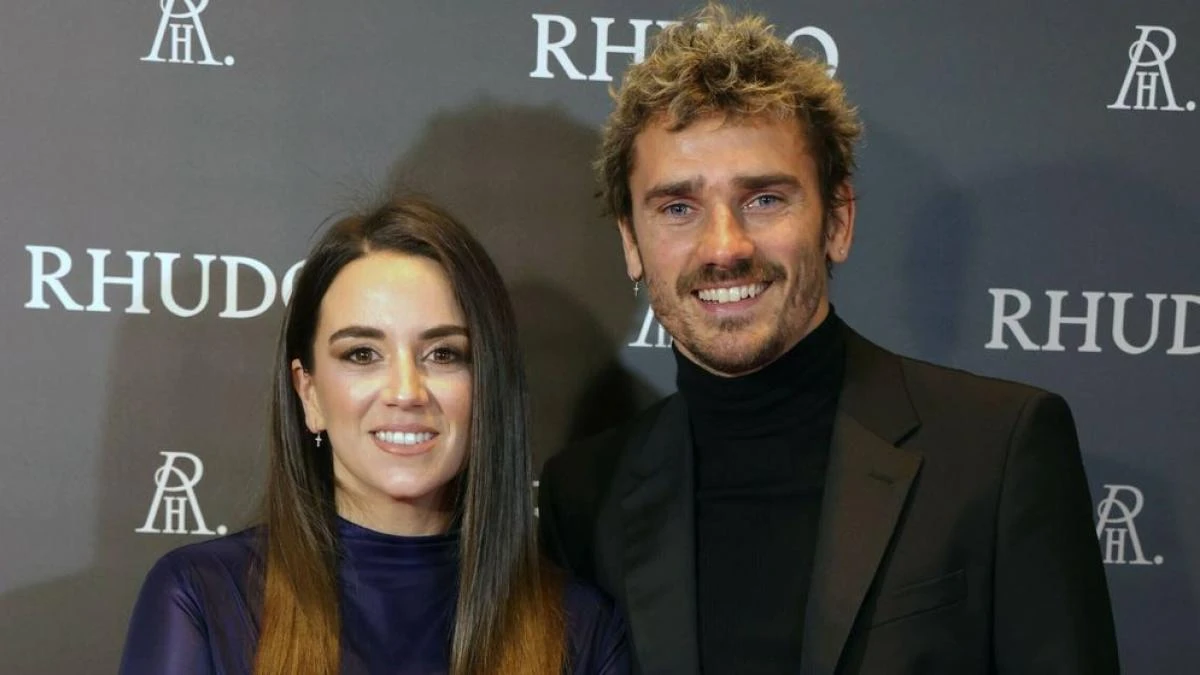 Erika Choperena y Griezmann, padres de su cuarto hijo, el primero no nacido el 8 de abril
