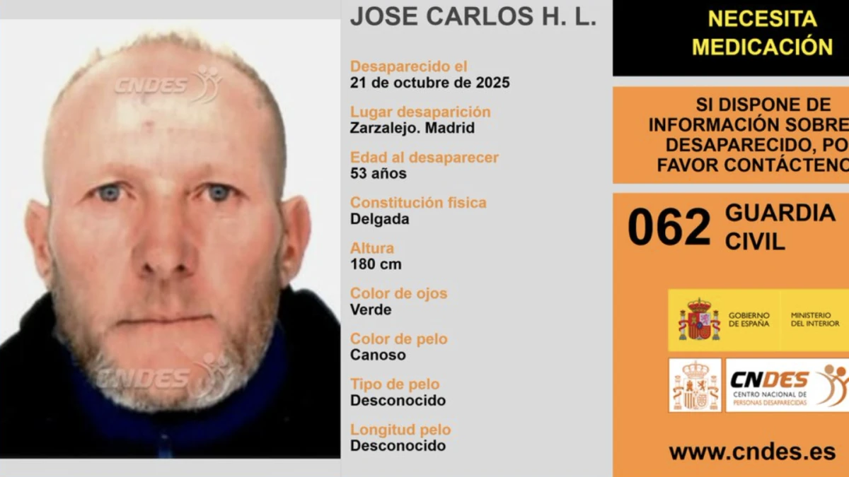 Sin rastro de Jose Carlos H. L., un hombre de 53 años desaparecido en Zarzalejo, Madrid