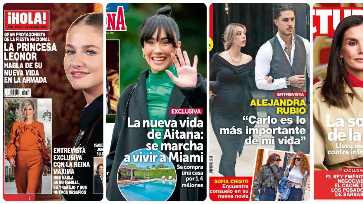 La princesa Leonor, Aitana, Alejandra Rubio y doña Letizia protagonizan las portadas