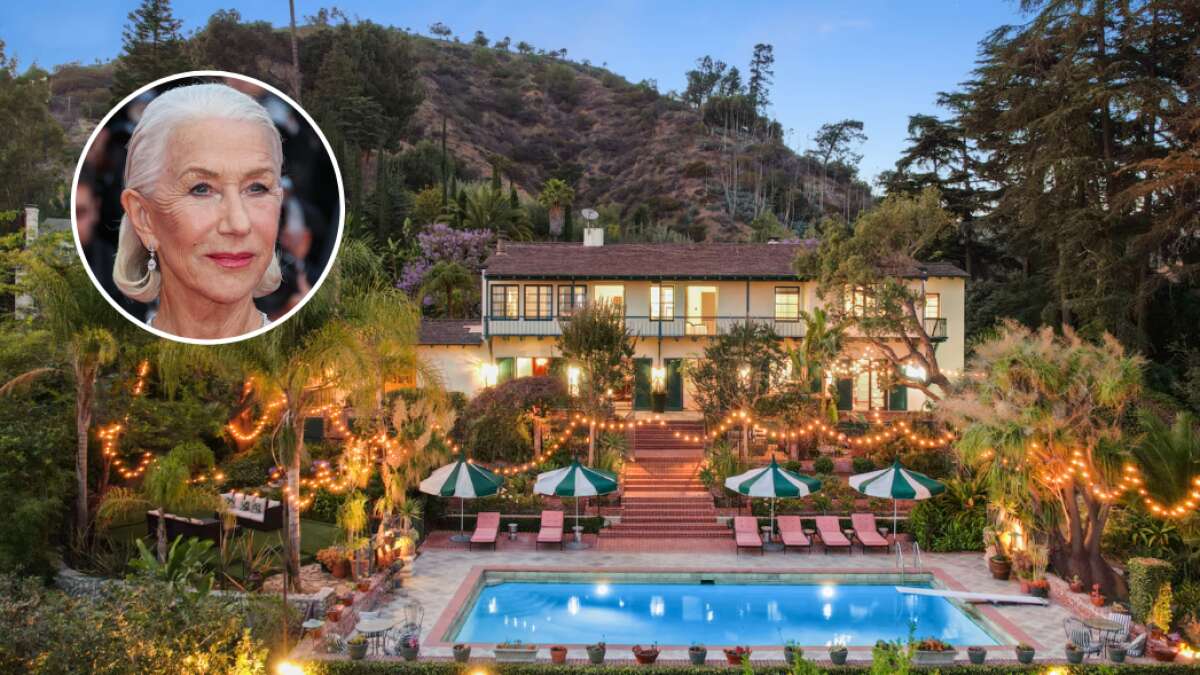 Helen Mirren vuelve a rebajar el precio de su mansión en Los Ángeles: así es por dentro