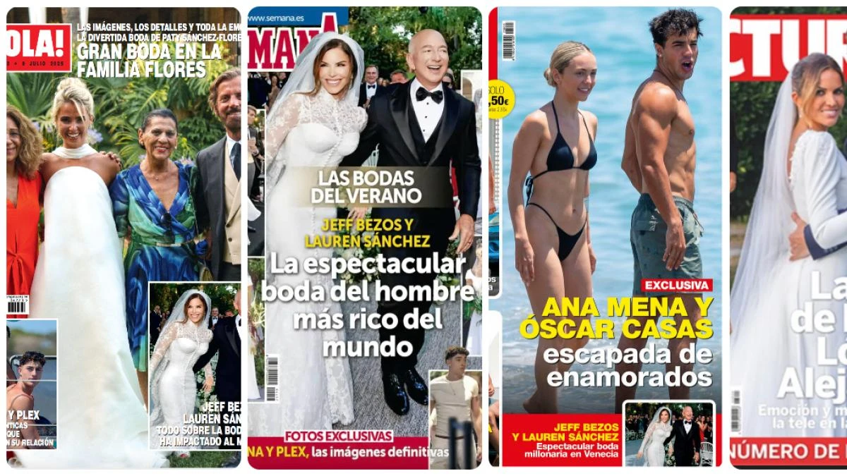 Las bodas de Jeff Bezos, Marta López y Paty Sánchez más Ana Mena y Óscar Casas protagonizan las portadas