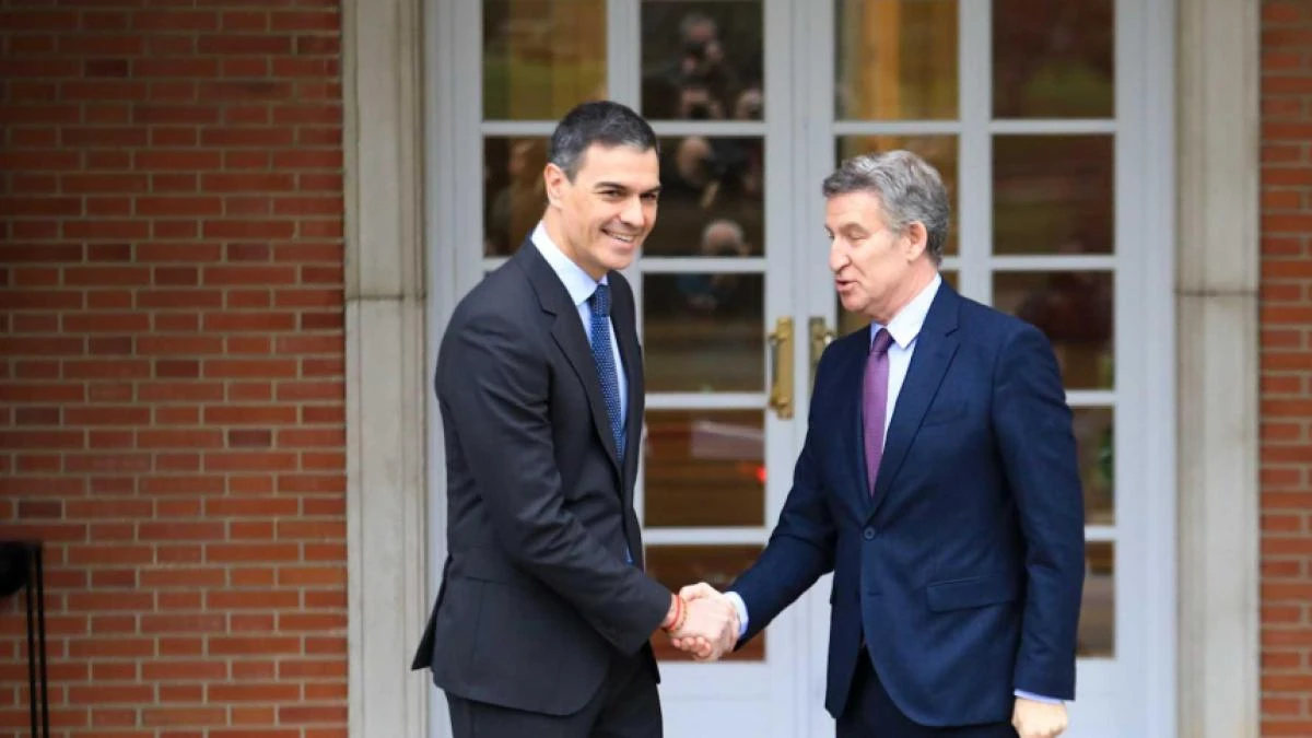 Comparecencia de Feijóo tras la reunión con Sánchez para abordar el gasto en defensa, en streaming