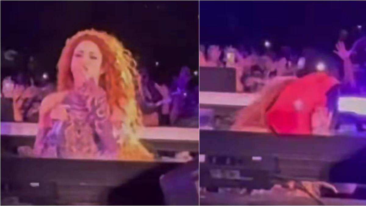 Shakira se lleva un gran susto en su último concierto tras un inesperado percance: “Le cae encima de su cabeza”