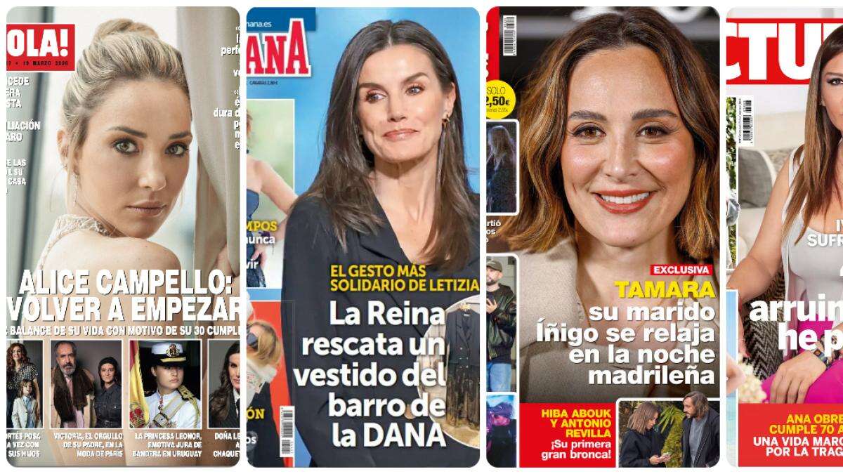 Doña Letizia, Alice Campello, Tamara Falcó e Ivonne Reyes protagonizan las portadas