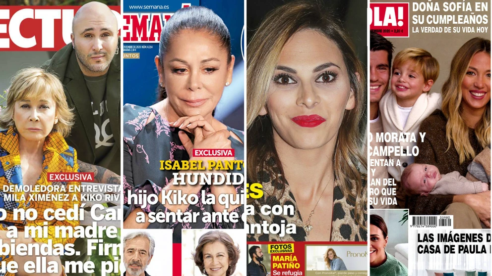 Kiko Rivera con Mila Ximénez, Isabel Pantoja, Irene Rosales y Álvaro Morata con Alice Campello protagonizan las portadas