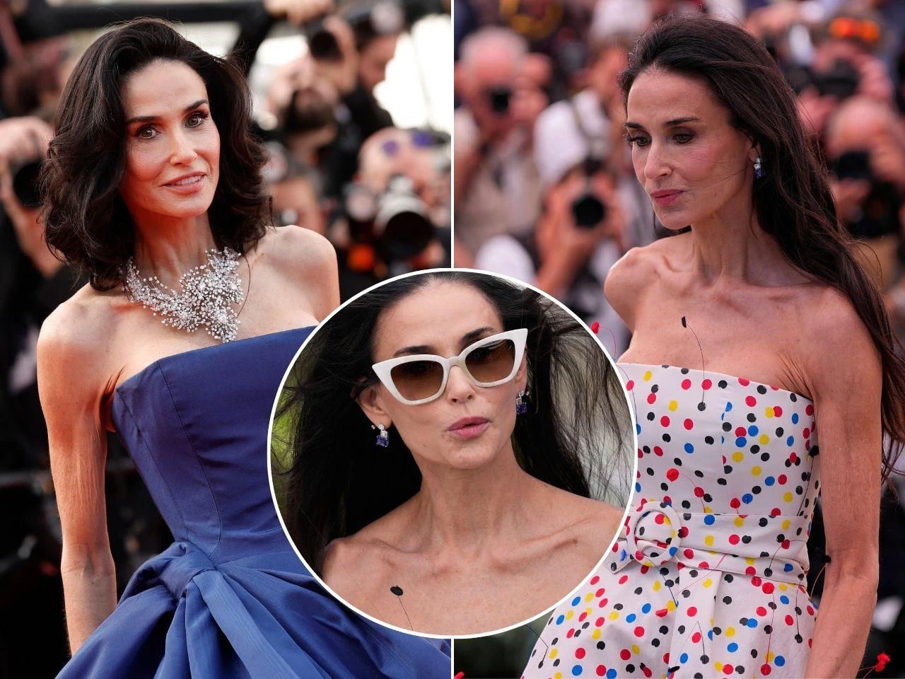 Przesadziła z odchudzaniem? Wychudzona Demi Moore bryluje w Cannes, a fani drżą o jej zdrowie. Aktorka znika w oczach!