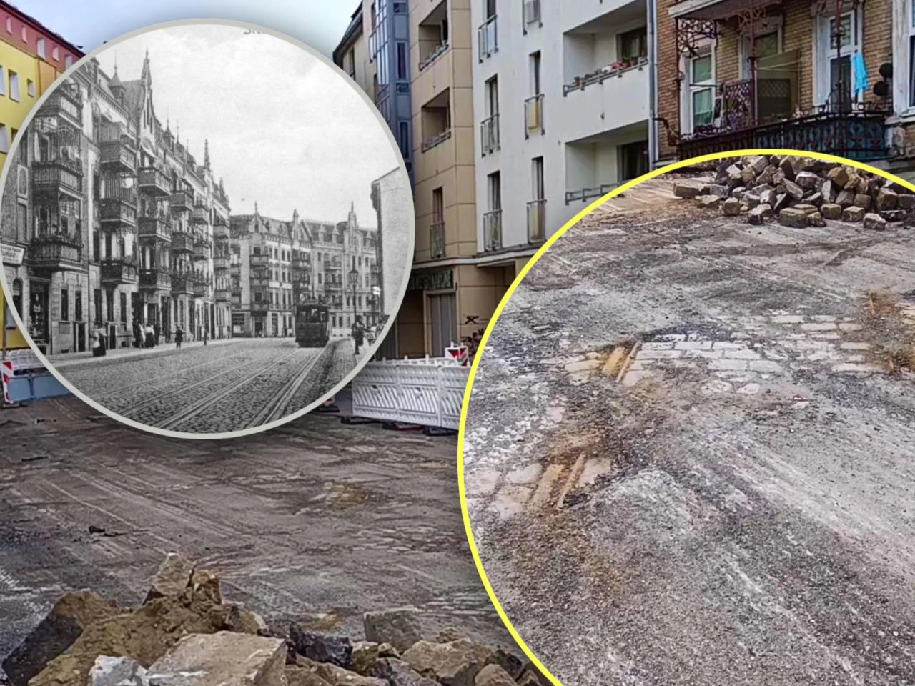 Ślady przeszłości Historyczne odkrycie na ul. Emilii Plater. Fragmenty dawnego Szczecina kryły się pod asfaltem