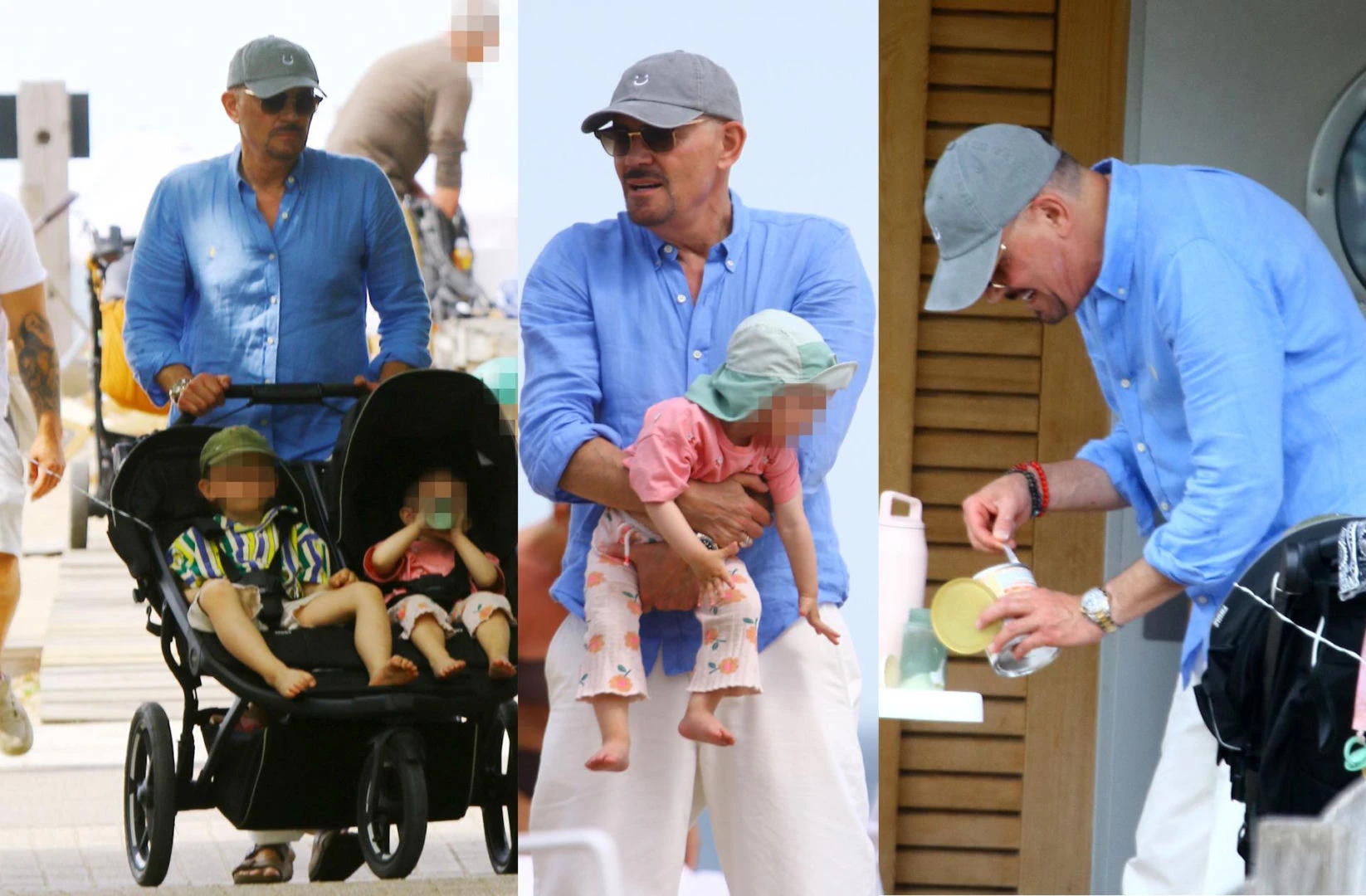 Zdjęcia paparazzi tylko u nas! 61-letni Krzysztof Ibisz bawi brzdące na plaży, a żona ma wypoczynek. Brawa dla taty na medal!