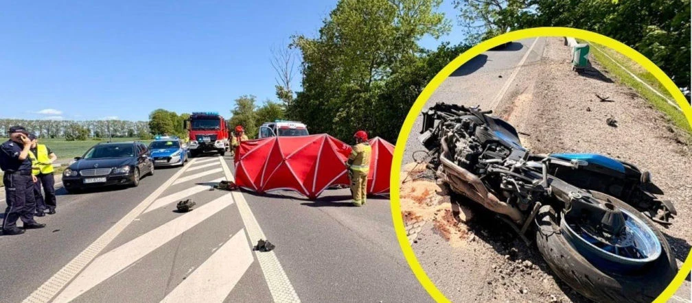dramat Śmierć 44-letniego motocyklisty pod Malborkiem. Śledczy podali wstępną przyczynę tragedii