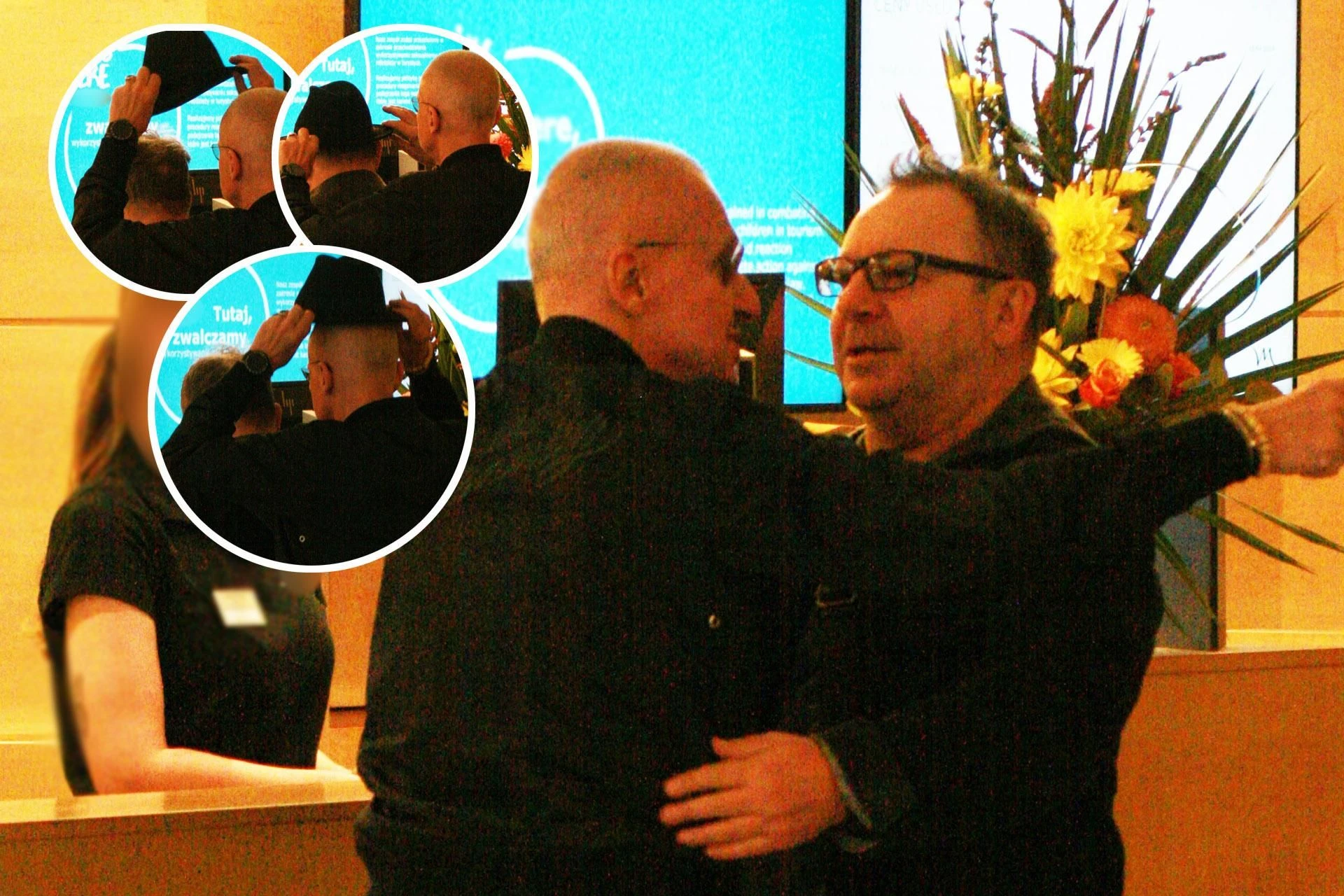 TYLKO U NAS Linda zaszedł Zamachowskiego od tyłu i... szok, co było dalej! Kulisy nocnej biesiady w hotelu