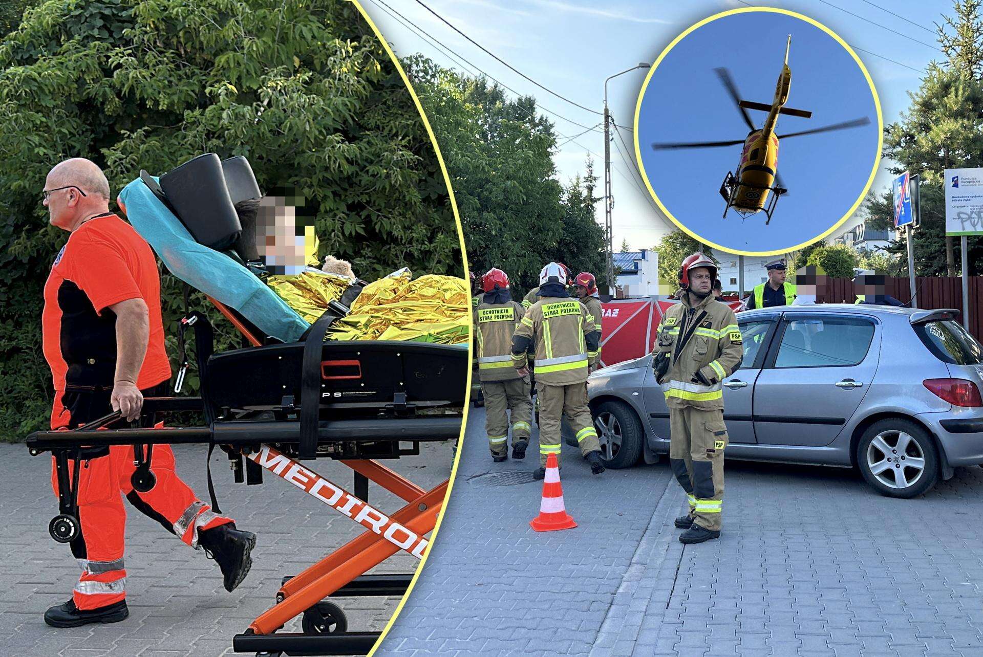 HORROR Obywatel Ukrainy potrącił 10-latka na rowerze. Na miejscu lądował śmigłowiec LPR