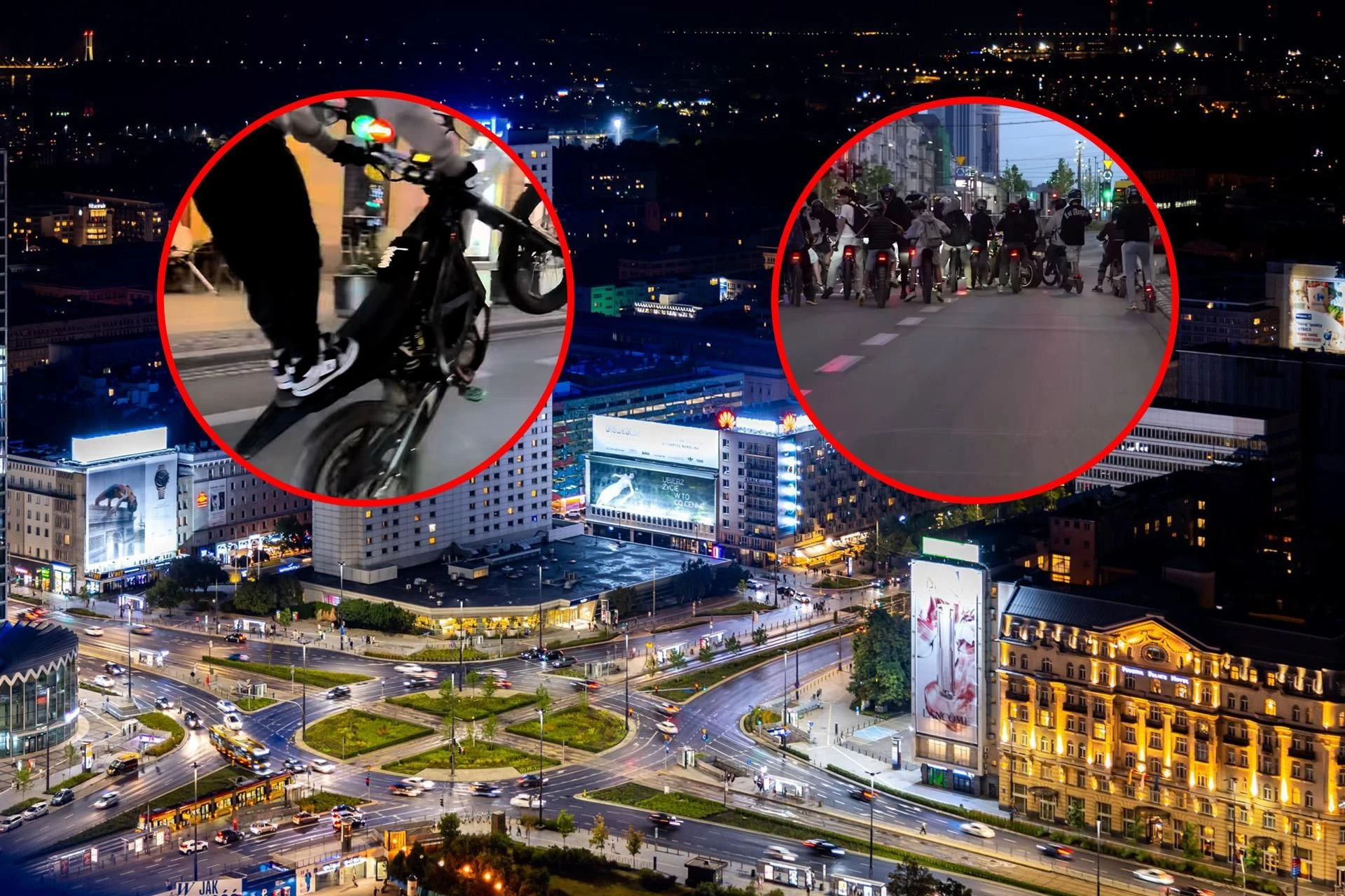 DOJDZIE DO TRAGEDII? Zamiast rozumu – gaz do dechy! Małpi gaj na głównym rondzie w Warszawie. Popisy rozw…