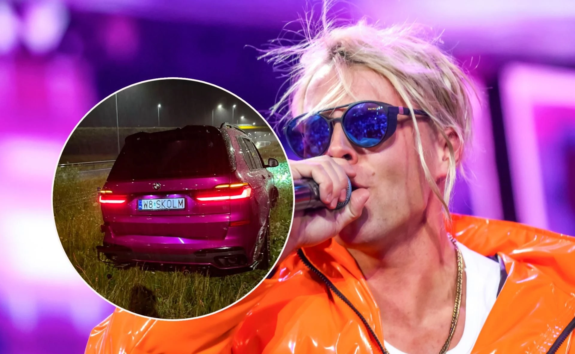 Zdjęcia auta! Skolim w nocy miał wypadek! Są zdjęcia samochodu. Jak się czuje? Co z koncertami?