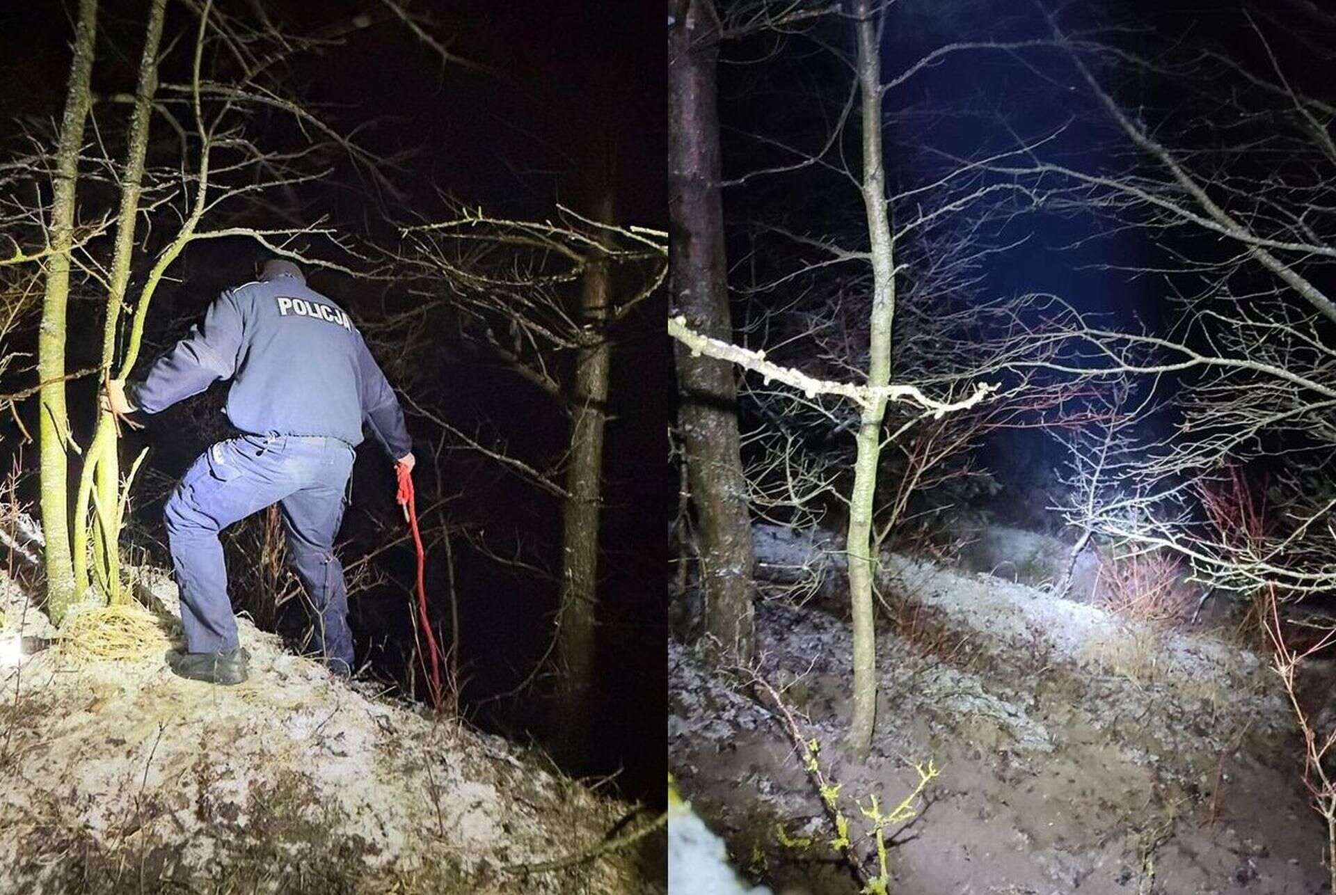 Akcja ratunkowa Do domu wrócił tylko pies. 20-latek klęczał w wodzie